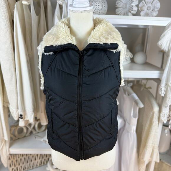 Big Chill sz. Small black vest, warm cozy, quilted puffer layering #4371 - Picture 1 of 9